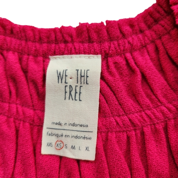 Free People We The Free Women's Pink Off the Shoulders Top Size XS d30 - Picture 2 of 7